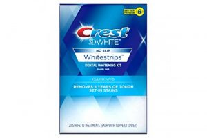 Miếng dán trắng răng Crest 3D White No Slip Whitestrips CLASSIC VIVID hộp 20 miếng từ Mỹ