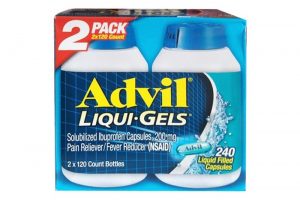 Viên uống giảm đau hạ sốt Advil Liqui Gels hộp 2 chai 120 viên nang mềm của Mỹ chứa Ibuprofen 200mg