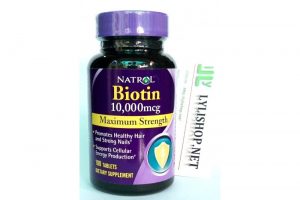 Natrol Biotin 10.000mcg 100 viên. Mọc tóc, chăm sóc da, móng, tóc