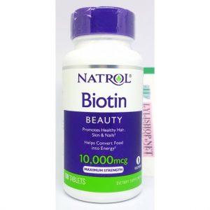 Natrol Biotin 10000mcg 100 viên từ Mỹ mẫu mới. Mọc tóc, chăm sóc da, móng, tóc