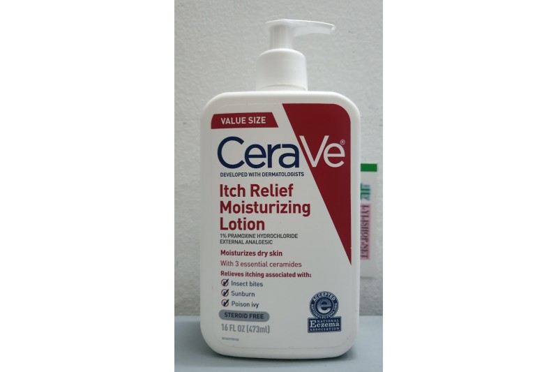 Kem dưỡng thể dưỡng ẩm Cerave Itch Relief Moisturizing Lotion chai 473 ml từ mỹ - cho da khô