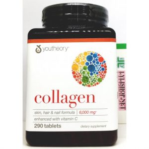 Viên uống đẹp da Collagen 123 chai 290 viên hãng Youtheory của Mỹ