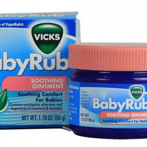 Dầu bôi ấm ngực giảm ho cho bé Vicks Baby Rub hộp 50g từ Mỹ