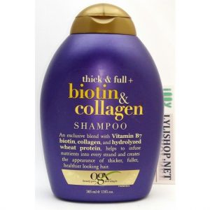 Dầu gội OGX Thick and Full Biotin and Collagen Shampoo chai 385ml từ Mỹ