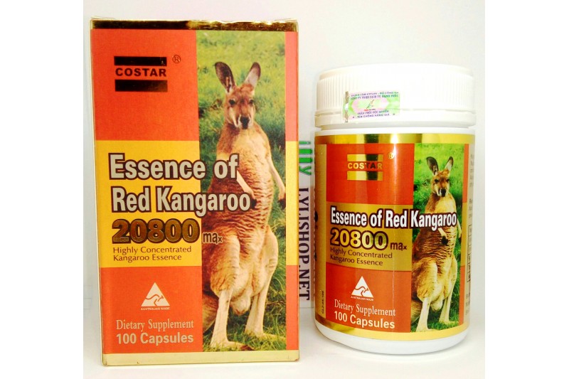 Viên uống Essence of Red Kangaroo 20800mg hộp 100 viên từ Úc bổ thận tráng dương