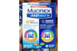 Viên Uống Giảm Ho, Cảm Cúm Mucinex Fast–Max Day & Night All in one hộp 24 viên dạng Gel từ Mỹ date 11/21
