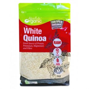 Hạt diêm mạch White Quinoa Absolute Organic bịch 1kg từ Úc