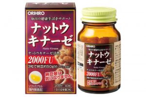 Hỗ trợ điều trị tai biến Orihiro Nattokinase 2000FU chai 60 viên từ Nhật
