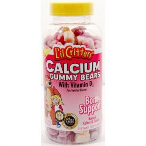 Kẹo Gấu Dẻo Lil Critters Calcium hộp 180 viên chống còi xương ở trẻ nhỏ.