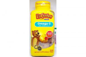 Kẹo Gấu Lil Critters Omega 3 hộp 220 viên từ Mỹ - tăng trí thông minh cho bé