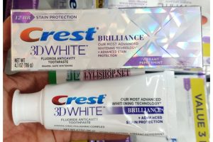 Kem đánh răng Crest 3D White Brillance tuýp 116g của Mỹ , kem trắng răng
