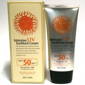 Kem Chống Nắng 3w Clinic Intensive Uv Sunblock Cream Spf 50 Pa+++ 70ml từ Hàn Quốc