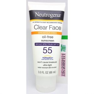 Kem chống nắng Neutrogena Clear Face Sunscreen Broad Spectrum SPF 55 từ Mỹ, dùng được cho mặt