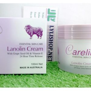 Kem Mỡ Cừu Careline Lanolin Cream with Grape Seed Oil & Vitamin E hộp 100g từ Úc