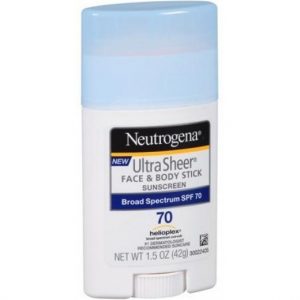 Sáp lăn chống nắng Neutrogena Ultra Sheer Face & Body Stick Suncreen SPF70 42g từ Mỹ