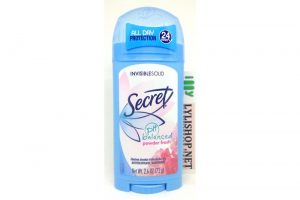 Lăn khử mùi sáp cho Nữ Secret Invisible Solid PH Balanced Powder Fresh 73g của Mỹ