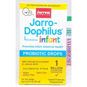 Men đẩy đờm Jarro Dophilus infant Probiotic Drops chai 15ml hãng Jarrow Formulas từ Mỹ