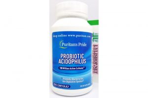 Men vi sinh 100 triệu hoạt khuẩn Probiotic Acidophilus 100 Million Active Cultures chai 100 viên hãng Puritan’s Pride từ Mỹ
