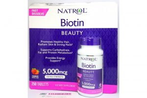 Viên uống mọc tóc Natrol Biotin 5000mcg chai 250 viên từ Mỹ (mẫu mới)