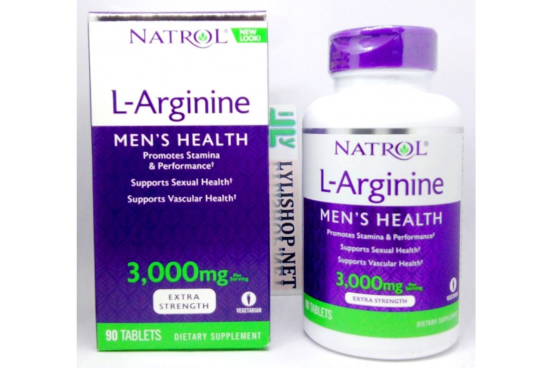 Natrol L-Arginine 3000mg 90 viên tăng cường cơ bắp và ham muốn tình dục từ Mỹ