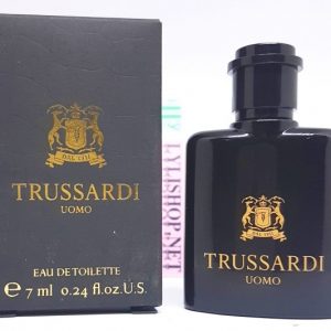 Nước hoa nam mini TRUSSARDI UOMO Eau de toilette chai 7 ml màu ĐEN chính hãng