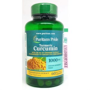 Tinh chất nghệ vàng Puritan Pride Turmeric Curcumin 1000 mg chai 60 viên từ Mỹ (Mẫu mới)