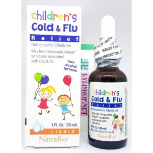 Siro trị cảm cúm Children’s Cold & Flu Relief hộp 30ml hãng NatraBio từ Mỹ