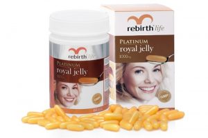 Sữa ong chúa Royal Jelly 1000mg Rebirth 60 viên của Úc