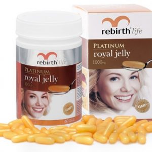 Sữa ong chúa Royal Jelly 1000mg Rebirth 60 viên của Úc