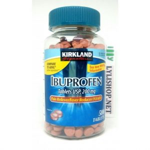 Viên Giảm Đau Hạ Sốt Ibuprofen 200mg hãng Kirkland chai 500 viên từ Mỹ