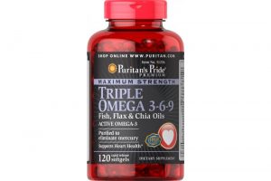 Triple Omega 3-6-9 Fish & Flax Oils 120 viên hãng Puritan's Pride USA