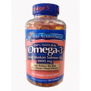 Viên dầu cá hồi Pure Alaska Omega Wild Alaskan Salmon Oil Omega 3 1000 mg chai 180 viên của Mỹ