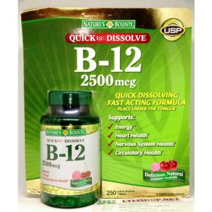 Viên Uống Nature's Bounty Vitamin B12 2500 Mcg 250 viên từ Mỹ