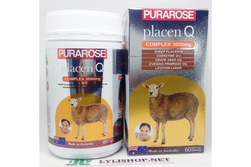 Viên uống nhau thai cừu của Úc PuraRose Placen Q hộp 60 viên từ Úc