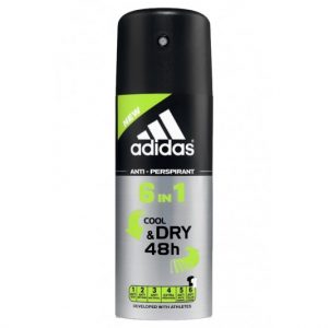 Xịt khử mùi toàn thân nam Adidas 6in1 Cool Dry 48h 150ml từ Châu Âu