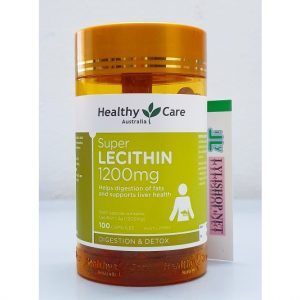 Mầm đậu nành Super Lecithin 1200 mg chai 100 viên hãng Healthy Care từ Úc