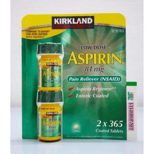 Kirkland Aspirin 81mg chai 365 viên USA giảm đau,kháng viêm và nguy cơ nhồi máu cơ tim