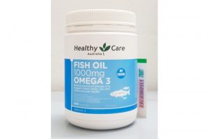 Dầu cá Fish Oil 1000mg Omega 3 chai 400 viên hãng Healthy Care của Úc.