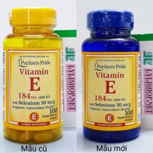 Puritan's Pride Vitamin E 400IU with Selenium 50mcg chai 100 viên từ Mỹ