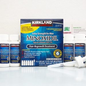 Dung dịch mọc râu tóc Minoxidil 5% hộp 6 ống 60ml hàng Kirkland từ Mỹ dạng lỏng